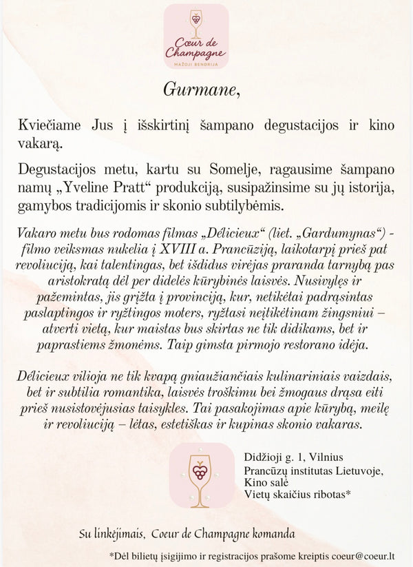 Šampano ir kino vakaras