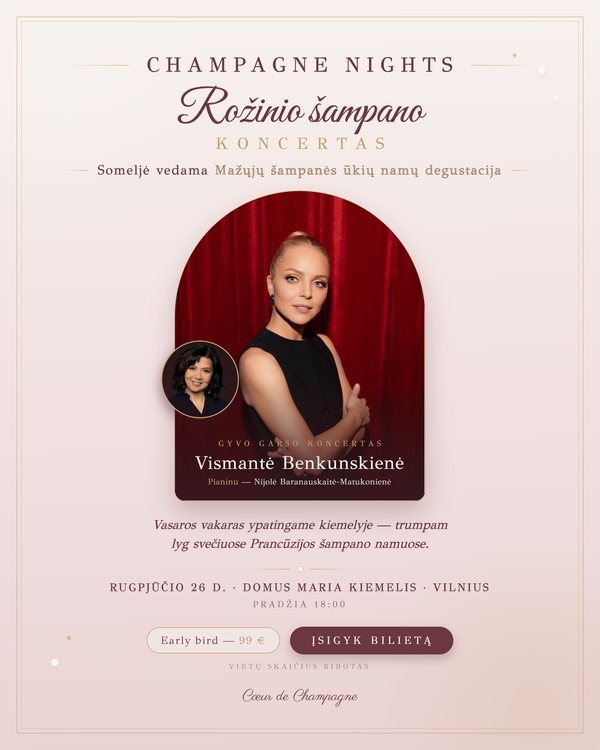 Champagne nights: Rožinio šampano vakaras